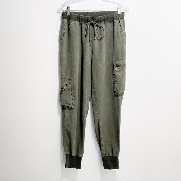 Young Fabulous & Broke Olive Jupiter Drawstring Cargo Utility Pants S - Picture 2 of 9